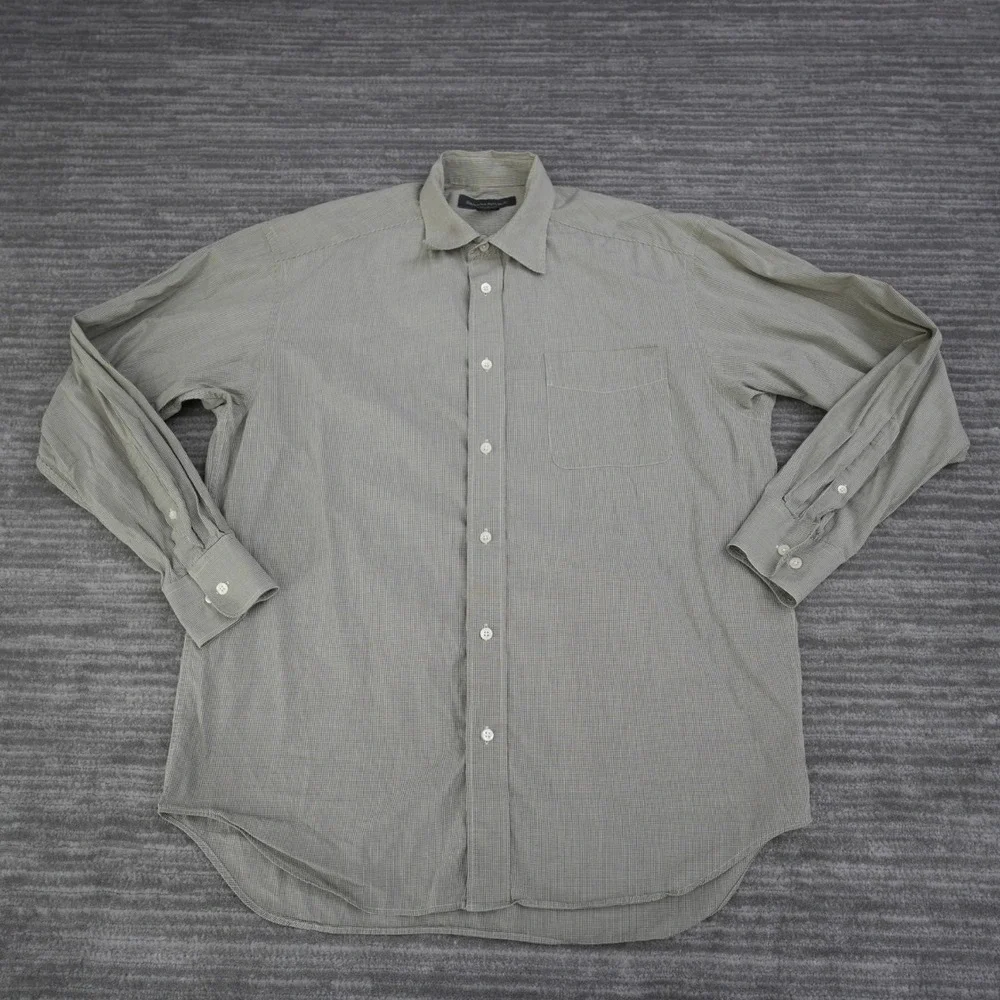 Banana Republic Shirt Men Button Up Long Sleeve Pocket Light Green Cotton Medium